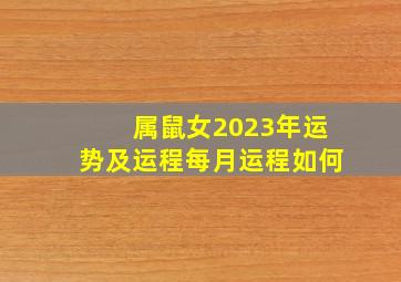 属鼠女2023年运势及运程每月运程如何,2023年属鼠的每月运势