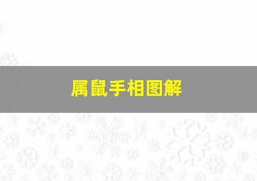 属鼠手相图解,属鼠的幸运手链是什么