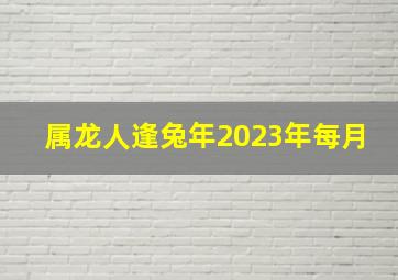 属龙人逢兔年2023年每月,属龙人逢兔年2023年每月运气如何