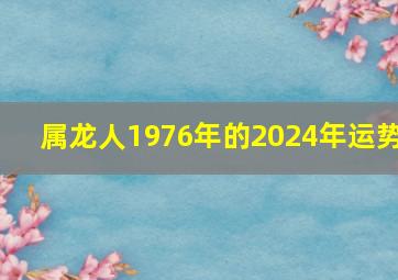 属龙人1976年的2024年运势,1976年属龙的人2023年运势