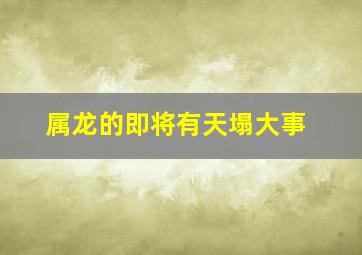 属龙的即将有天塌大事,属龙的2024年有三喜