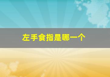 左手食指是哪一个,左手食指是哪里