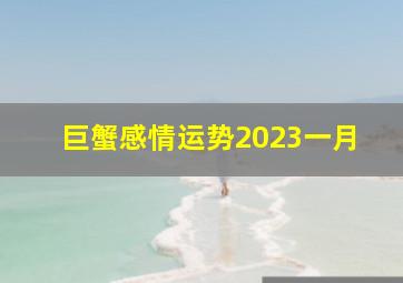 巨蟹感情运势2023一月,2023年巨蟹座全年运势详解