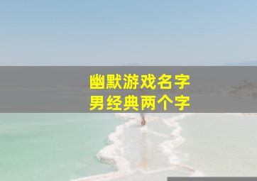 幽默游戏名字男经典两个字,两个字的游戏名字诗意男生干净诗意二字游戏网名