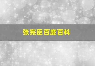 张宪臣百度百科,张宪臣简介