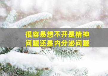 很容易想不开是精神问题还是内分泌问题,总是容易想不开