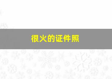 很火的证件照,很火的证件照片