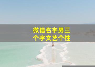 微信名字男三个字文艺个性,男微信名字简单气质三个字