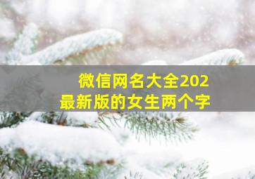 微信网名大全202最新版的女生两个字,2019微信网名女生2个字