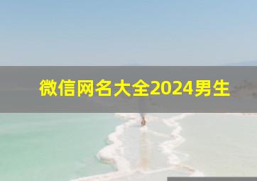 微信网名大全2024男生,2024年微信网名大全男