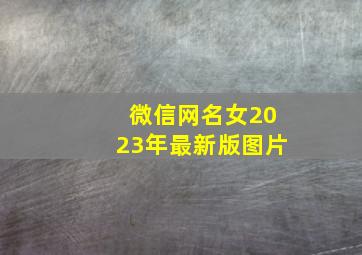 微信网名女2023年最新版图片,2023年最火微信网名