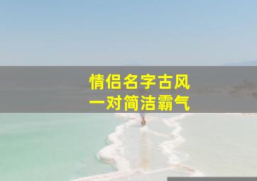 情侣名字古风一对简洁霸气,情侣名字古风一对简洁霸气两个字