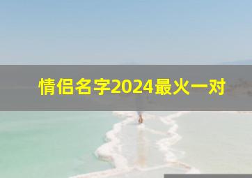 情侣名字2024最火一对,2024年情侣名字