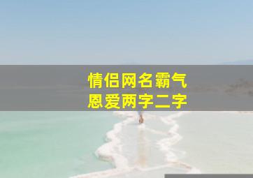 情侣网名霸气恩爱两字二字