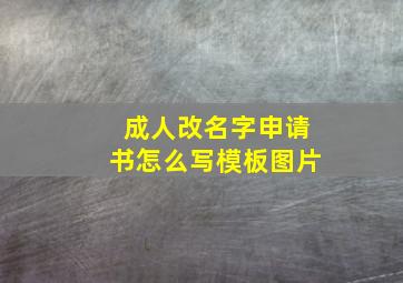 成人改名字申请书怎么写模板图片,成人申请改名字的申请书怎么写