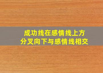 成功线在感情线上方分叉向下与感情线相交