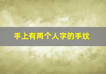 手上有两个人字的手纹,我的手掌上的纹像个人字