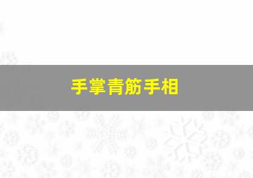 手掌青筋手相