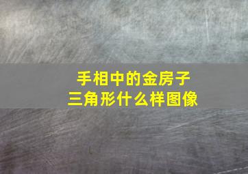 手相中的金房子三角形什么样图像,金房子手相三角纹粘触感情线