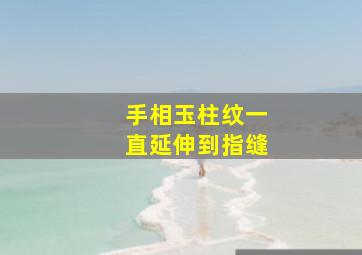 手相玉柱纹一直延伸到指缝,手相玉柱纹一直延伸到指缝中间