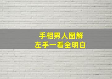 手相男人图解左手一看全明白,手相图解大全男左手 男人命运