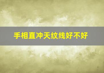 手相直冲天纹线好不好,手相 冲天纹