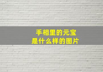 手相里的元宝是什么样的图片,手相里的元宝是什么样的图片