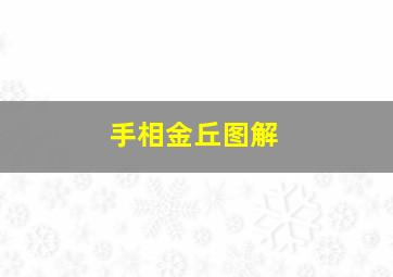 手相金丘图解,手相金丘的纹路