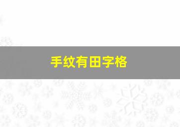 手纹有田字格