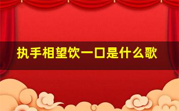 执手相望饮一口是什么歌,执手相望饮一口的意思