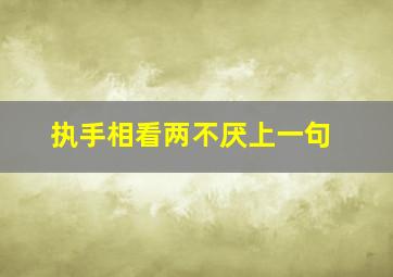 执手相看两不厌上一句