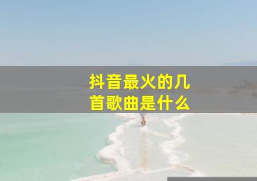 抖音最火的几首歌曲是什么,抖音最火的几首歌曲叫什么名字