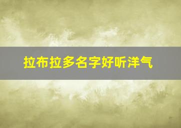 拉布拉多名字好听洋气,拉布拉多名字大全 顺口的霸气