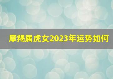 摩羯属虎女2023年运势如何,生肖虎2023年全年运势