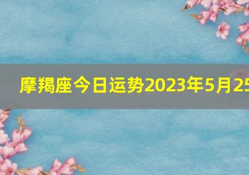 摩羯座今日运势2023年5月25,摩羯座2023年工作运势如何