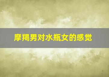 摩羯男对水瓶女的感觉,水瓶和摩羯谁吸引谁摩羯男一见钟情水瓶女