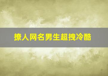 撩人网名男生超拽冷酷,撩人网名男生超拽冷酷两个字