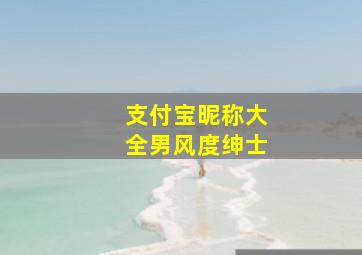 支付宝昵称大全男风度绅士,支付宝名字大全个性男2024