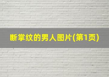 断掌纹的男人图片(第1页),史上最全最精准的断掌的男人手相