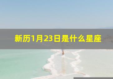 新历1月23日是什么星座,新历1月23日是什么星座的人