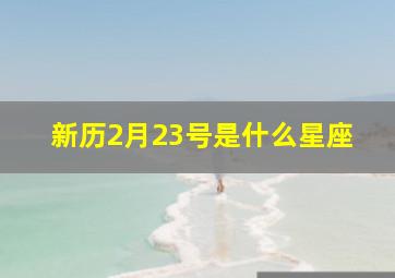 新历2月23号是什么星座,新历2月23是什么星座?