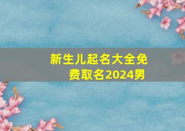 新生儿起名大全免费取名2024男,新生儿起名大全免费取名2024男孩