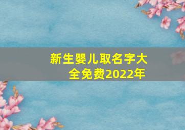 新生婴儿取名字大全免费2022年,新生儿起名2022