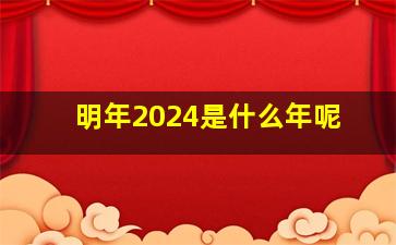 明年2024是什么年呢