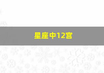 星座中12宫,星座里十二宫是指什么