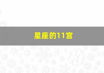 星座的11宫,11宫出名