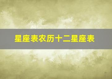 星座表农历十二星座表,星座表农历时间