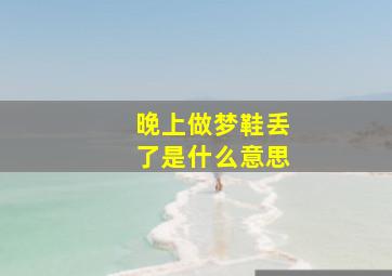 晚上做梦鞋丢了是什么意思,我做梦鞋丢了是怎么回事