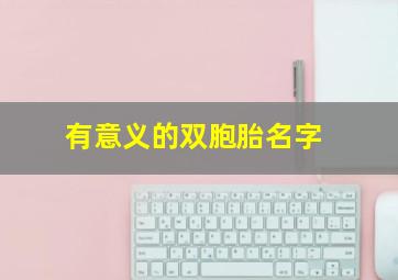 有意义的双胞胎名字