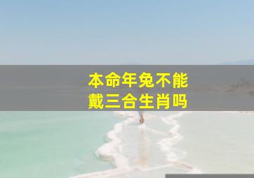 本命年兔不能戴三合生肖吗,属兔本命年不能结婚吗